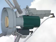 California Amplifier ADL RP1 CKU linearny kombinovany vlnovod pre pasma C a KU detail z boku 